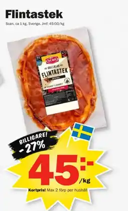 Pekås Flintastek erbjuda