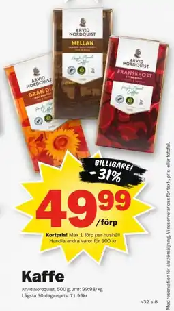Pekås Kaffe erbjuda