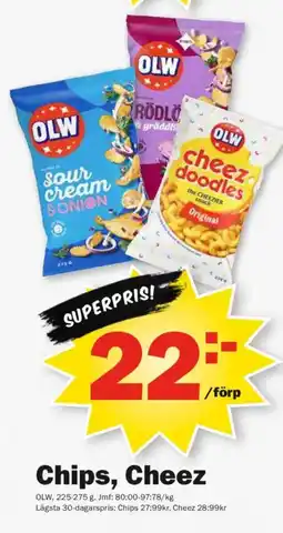 Pekås Chips, Cheez erbjuda