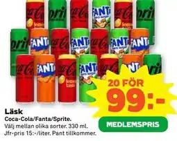 Stora Coop Läsk, Medlemspris erbjuda