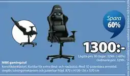 JYSK NIBE gamingstol erbjuda