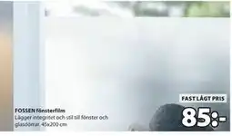 JYSK FOSSEN fönsterfilm erbjuda