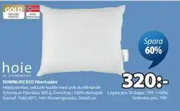 JYSK DOWNLIKE ECO fiberkudde erbjuda