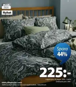 JYSK GINA påslakanset i satin erbjuda