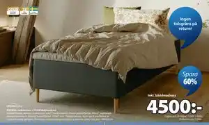 KVENNA resårbotten + VOLA bäddmadrass