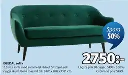 JYSK EGEDAL soffa erbjuda