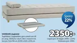 JYSK VARMARK dagbädd erbjuda