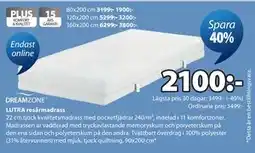 JYSK LUTRA resårmadrass erbjuda