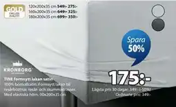 JYSK TINE formsytt lakan satin erbjuda