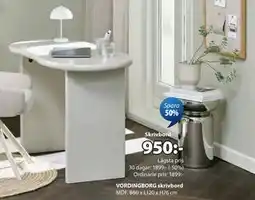 JYSK VORDINGBORG skrivbord erbjuda