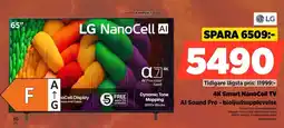 Power Lg 4K Smart NanoCell TV Al Sound Pro - bioljudsupplevelse erbjuda