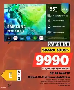 Power Samsung 55" 4K Smart TV Briljant 4K Al-driven underhållning erbjuda