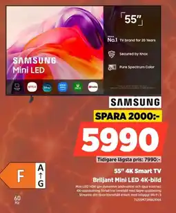Power Samsung 55" 4K Smart TV Briljant Mini LED 4K-bild erbjuda