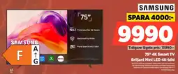 Power Samsung 75" 4K Smart TV Briljant Mini LED 4K-bild erbjuda
