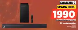 Power Samsung 2.1-kanals soundbar erbjuda