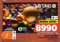 Power Lg 4K Smart NanoCell TV Al Sound Pro för bioljudskvalitet erbjuda