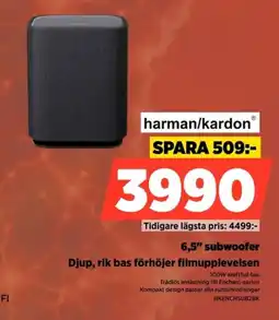 Power Harman/kardon 6,5" subwoofer Djup, rik bas förhöjer filmupplevelsen erbjuda