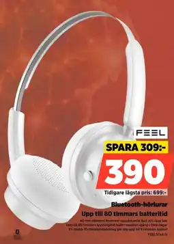 Power Feel Bluetooth-hörlurar Upp till 80 timmars batteritid erbjuda