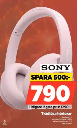 Power Sony Trådlösa hörlurar erbjuda