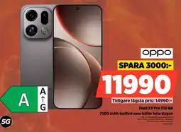 Power Oppo Find X9 Pro 512 GB 7500 mAh-batteri som håller hela dagen erbjuda