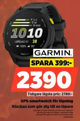 Power Garmin GPS-smartwatch för löpning Klockan som gör dig till en löpare erbjuda