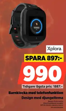 Power Xplora Barnklocka med telefonfunktion Design med djungeltema erbjuda