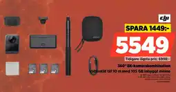 Power 360° 8K-kamerakombination Vattentät till 10 m med 105 GB inbyggt minne erbjuda