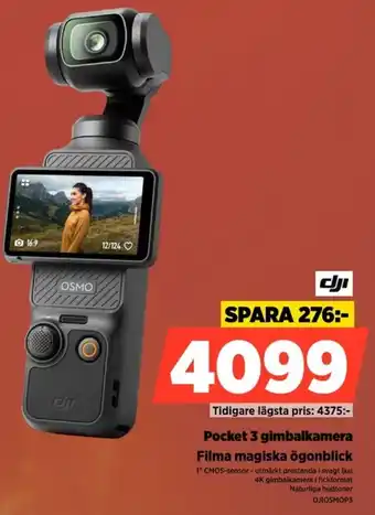 Power Pocket 3 gimbalkamera Filma magiska ögonblick erbjuda