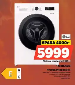 Power Lg Tvätt/tork Avtagbar toppskiva erbjuda