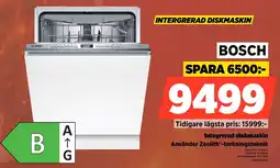 Power Bosch Integrerad diskmaskin Använder Zeolith®-torkningsteknik erbjuda