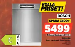 Power Bosch Diskmaskin Smart styrning via Home Connect erbjuda