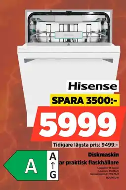 Power Hisense Diskmaskin ar praktisk flaskhållare erbjuda