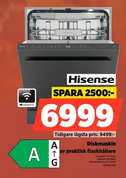 Power Hisense Diskmaskin ar praktisk flaskhållare erbjuda