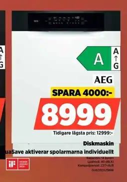 Power Aeg Diskmaskin AquaSave aktiverar spolarmarna individuellt erbjuda
