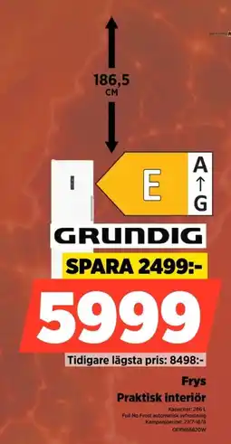Power Grundig Frys Praktisk interiör erbjuda