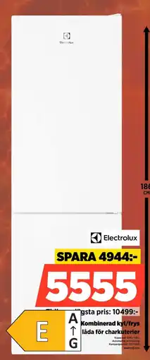 Power Electrolux Kombinerad kyl/frys Speciallt sval låda för charkuterier erbjuda