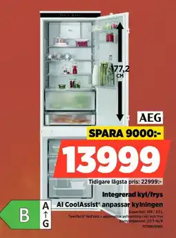 Power Aeg Integrerad kyl/frys A AI CoolAssist anpassar kylningen erbjuda
