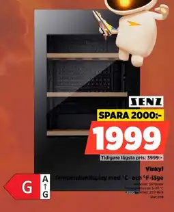Power Senz Vinkyl A Temperaturdisplay med °C- och °F-läge erbjuda