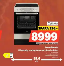 Power Cylinda Keramisk spis Mångsidig matlagning med pizzafunktion erbjuda