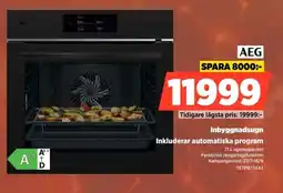 Power Aeg Inbyggnadsugn Inkluderar automatiska program erbjuda