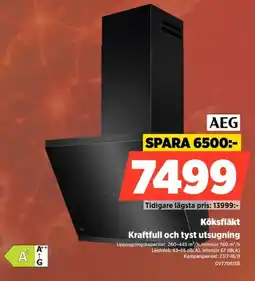 Power Aeg Köksfläkt Kraftfull och tyst utsugning erbjuda