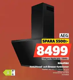 Power Aeg Köksfläkt Hob2Hood och Breeze-funktioner erbjuda