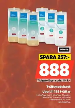 Power Miele Tvättmedelsset Upp till 189 tvättar erbjuda