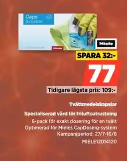 Power Miele Tvättmedelskapslar Specialiserad vård för friluftsutrustning erbjuda