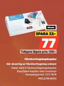 Power Miele Fläckborttagningskapslar Gör dosering av fläckborttagning enklare erbjuda