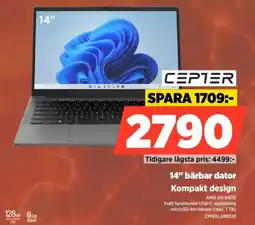 Power Cepter 14" bärbar dator Kompakt design erbjuda