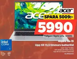 Power Acer Aspire Go 15 Upp till 13,5 timmars batteritid erbjuda