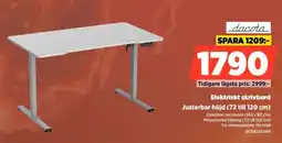 Power Dacota Elektriskt skrivbord Justerbar höjd (72 till 120 cm) erbjuda
