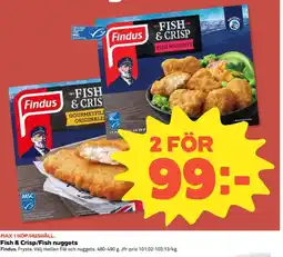 Coop Findus Fish & Crisp/Fish nuggets erbjuda