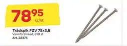 Byggmax Trådspik FZV 75x2,8 erbjuda